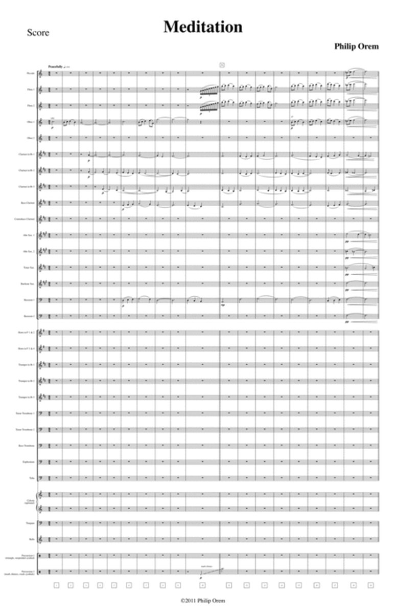 Meditation - score and parts image number null