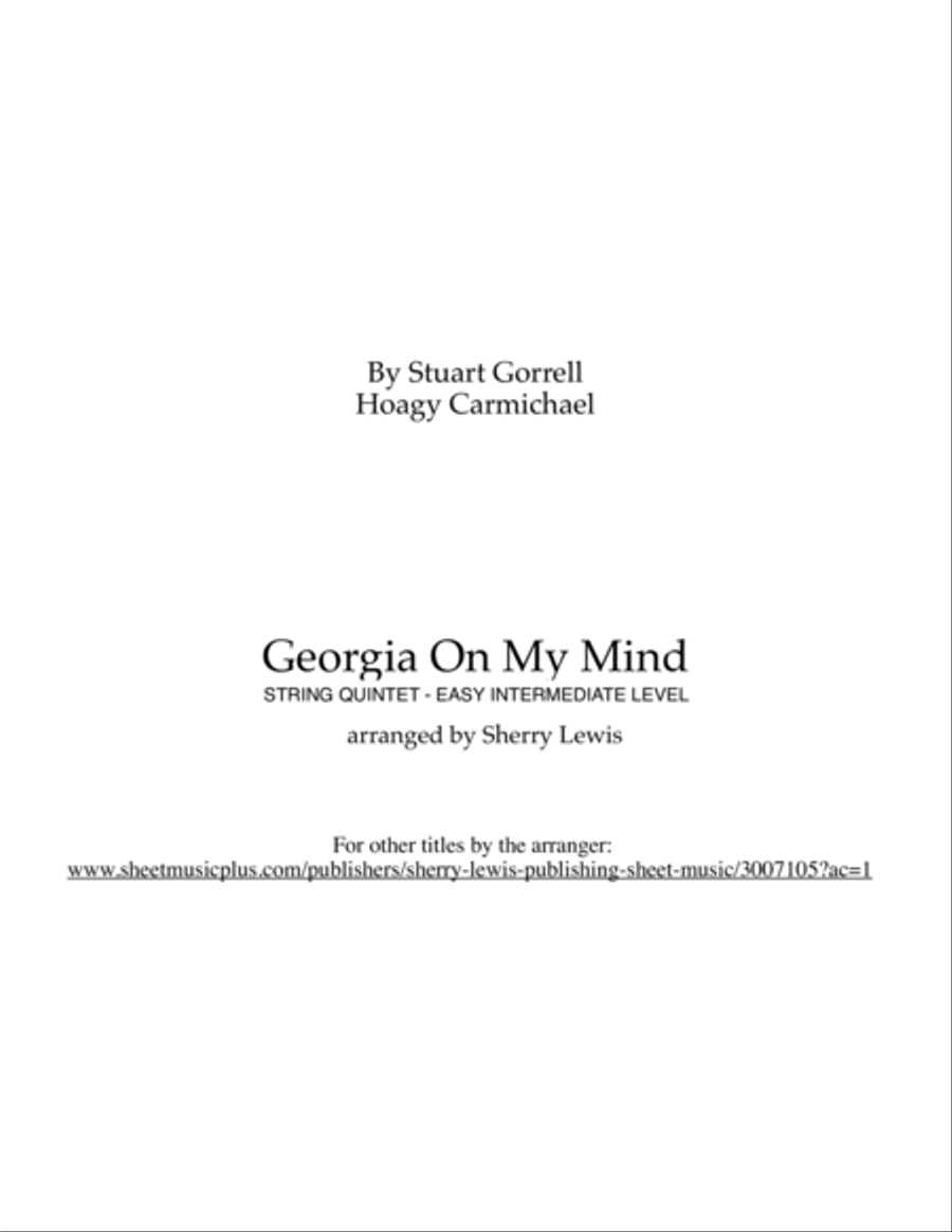 Georgia On My Mind String Quintet scores gallery preview page 2