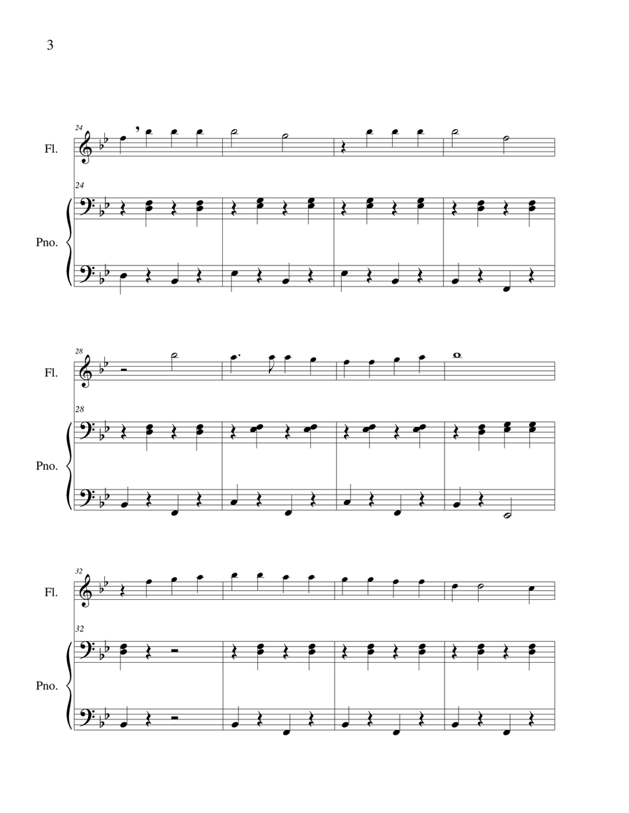 I’ve Got the Joy, Joy, Joy - Flute Solo Chamber Music scores gallery preview page 5