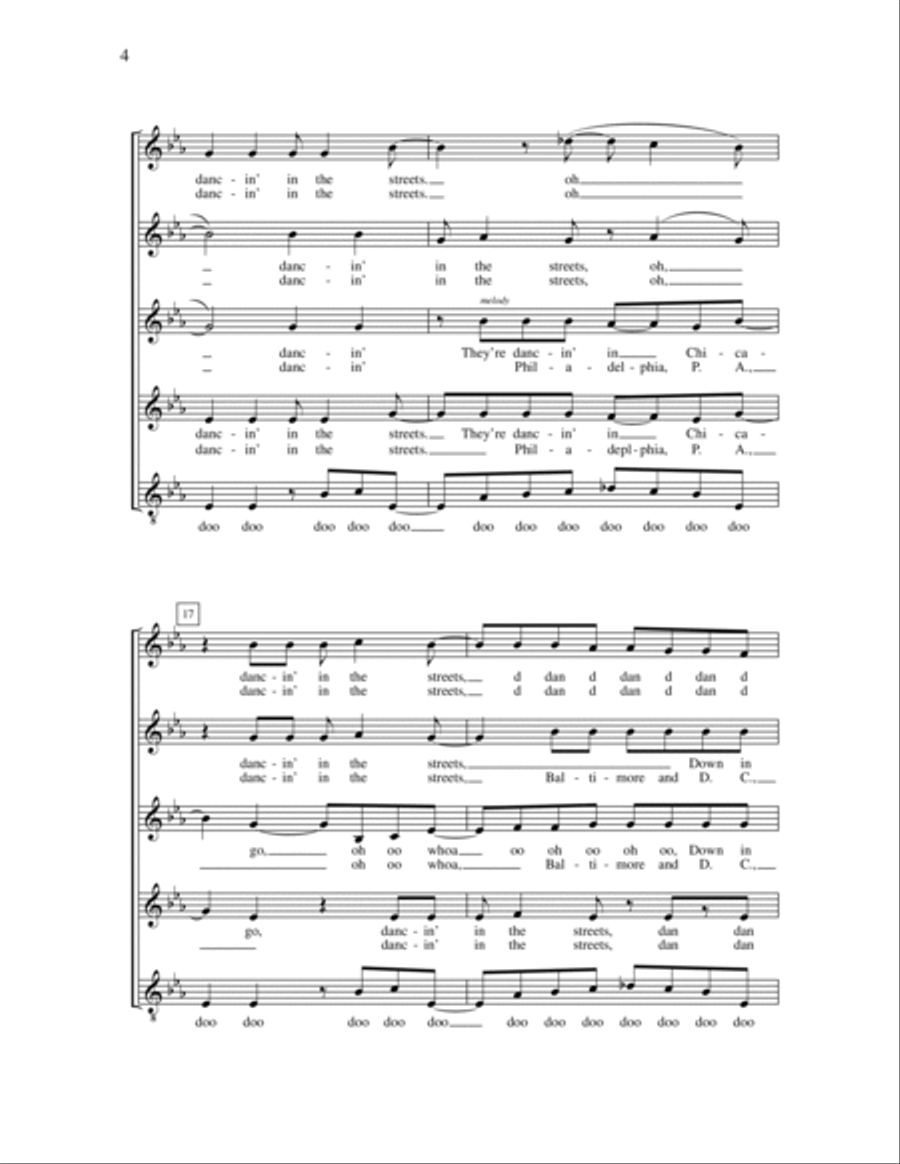Dancing in the Streets SSAA scores gallery preview page 4