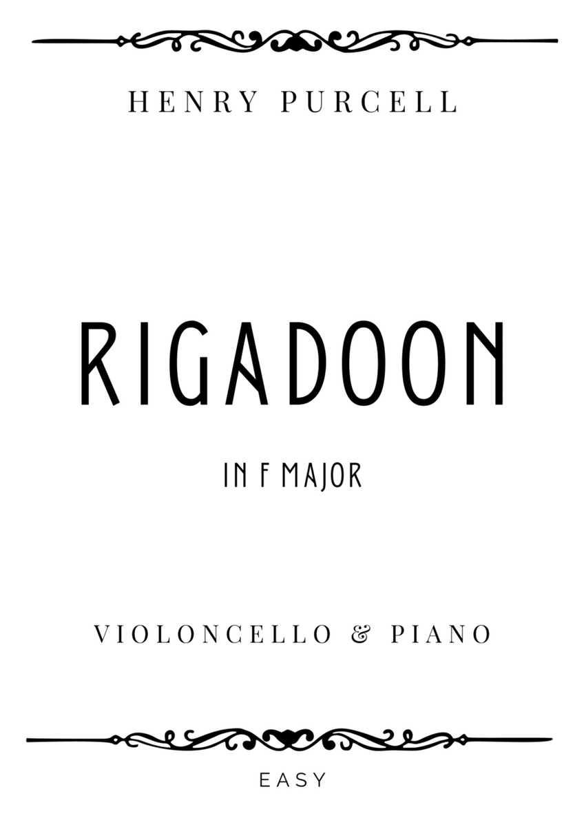 Purcell - Rigadoon in F Major - Easy image number null