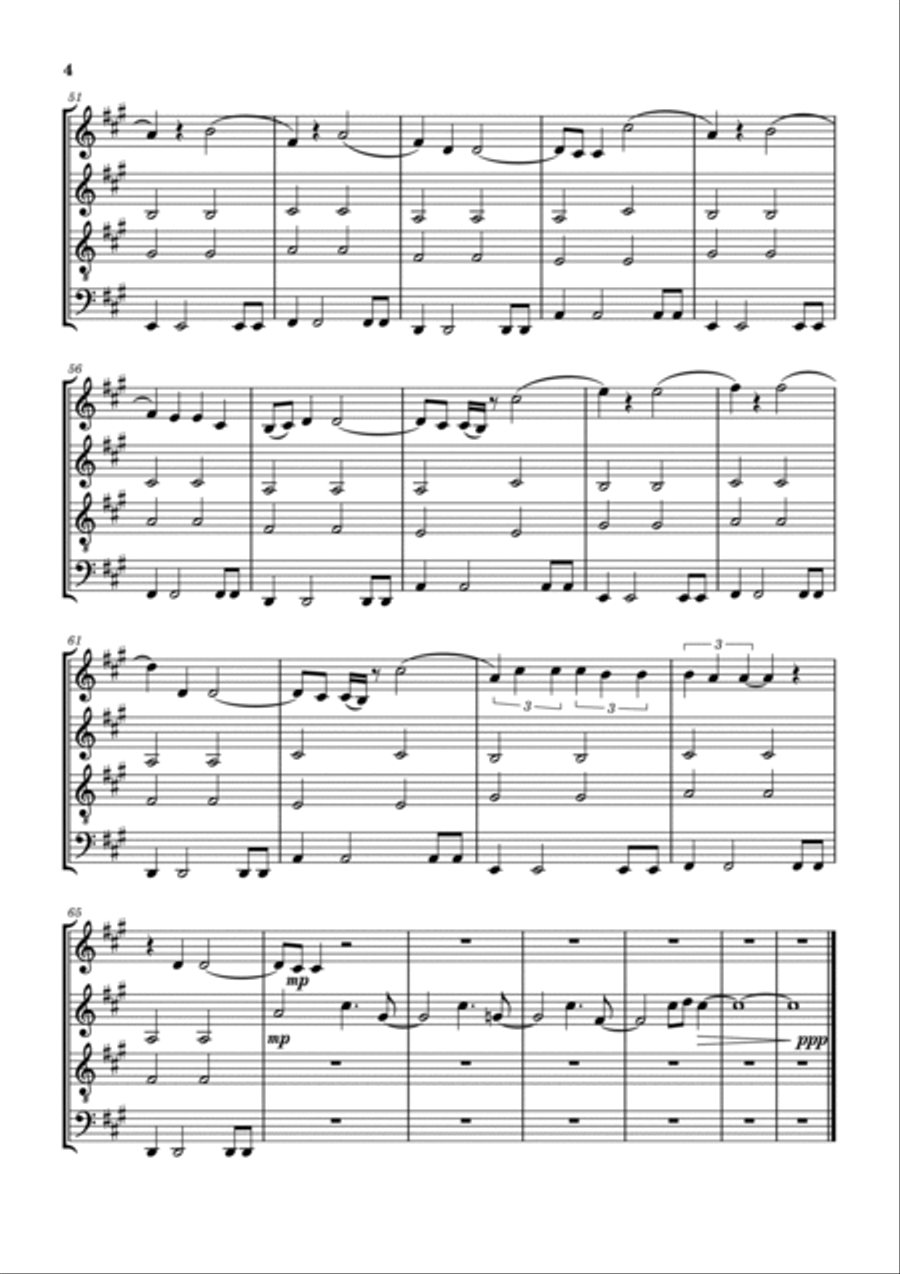My Mind & Me Saxophone Quartet scores gallery preview page 5