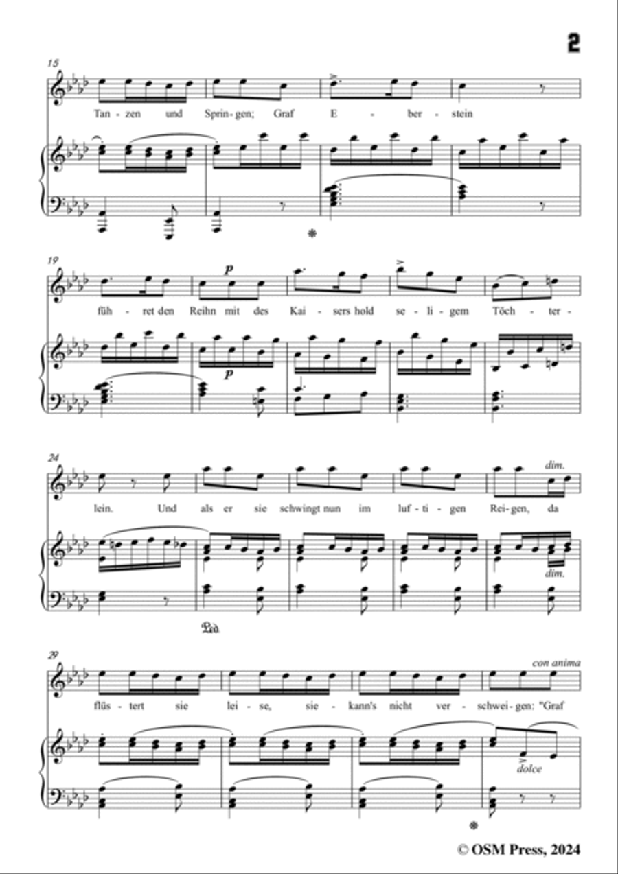 C. Loewe-Graf Eberstein(Zu Speier im Saale da hebt sich ein Klingen),in A flat Major Voice scores gallery preview page 3