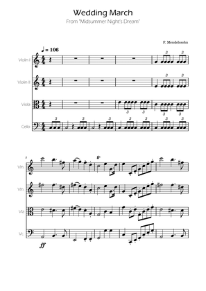 Wedding March - String quartet - F.Mendelssohn