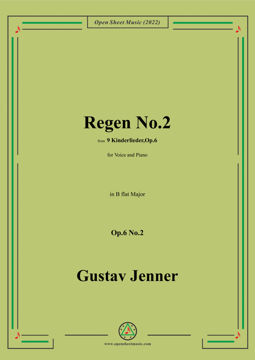 Jenner-Regen No.2,in B flat Major,Op.6 No.2