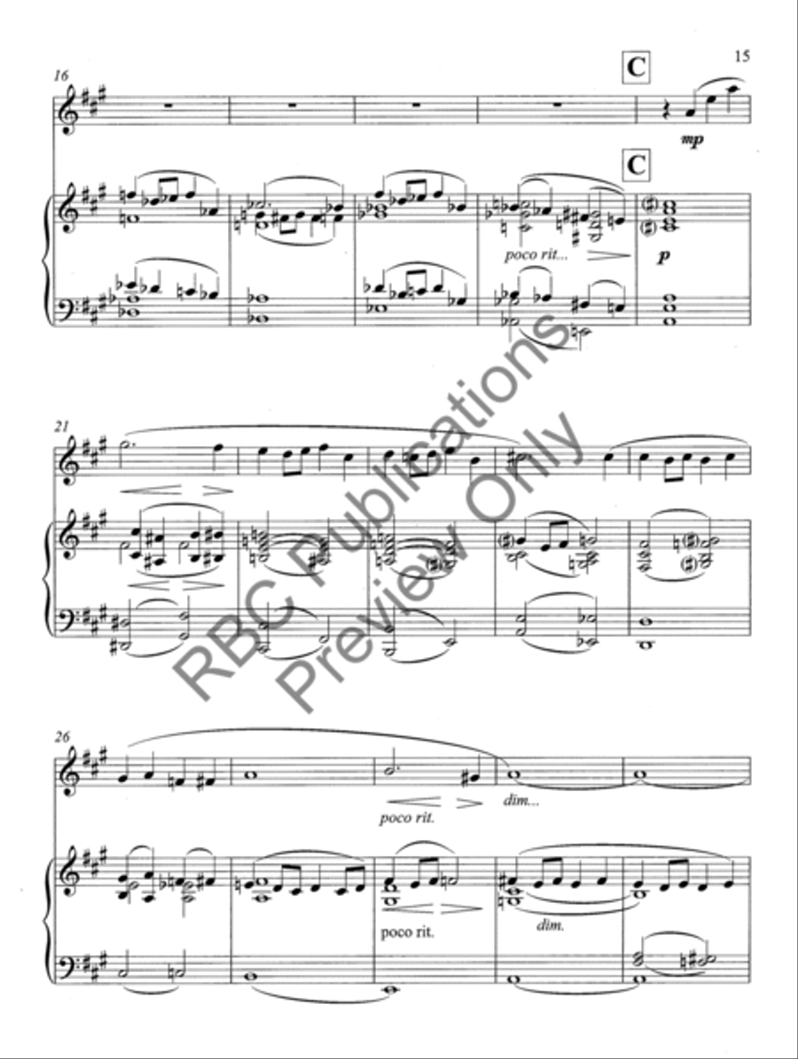 Clarinet Concerto Choir scores gallery preview page 18