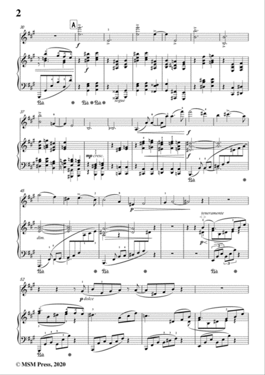 Brahms-Violin Sonata No. 2 in A Major,Op.100,for Violin and Piano Violin Solo scores gallery preview page 4