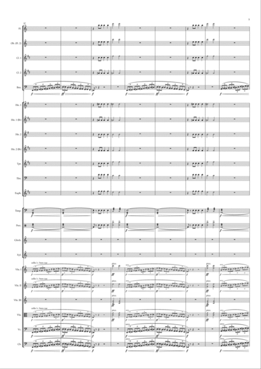 Carnival of the Animals (excerpts) Full Orchestra scores gallery preview page 5