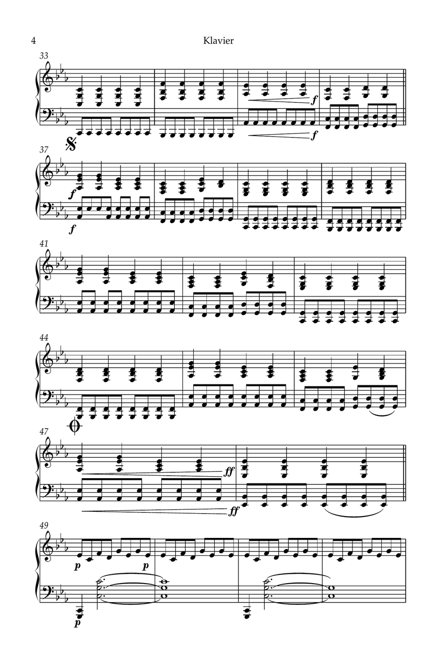 Feuer Und Wasser Piano Solo scores gallery preview page 4