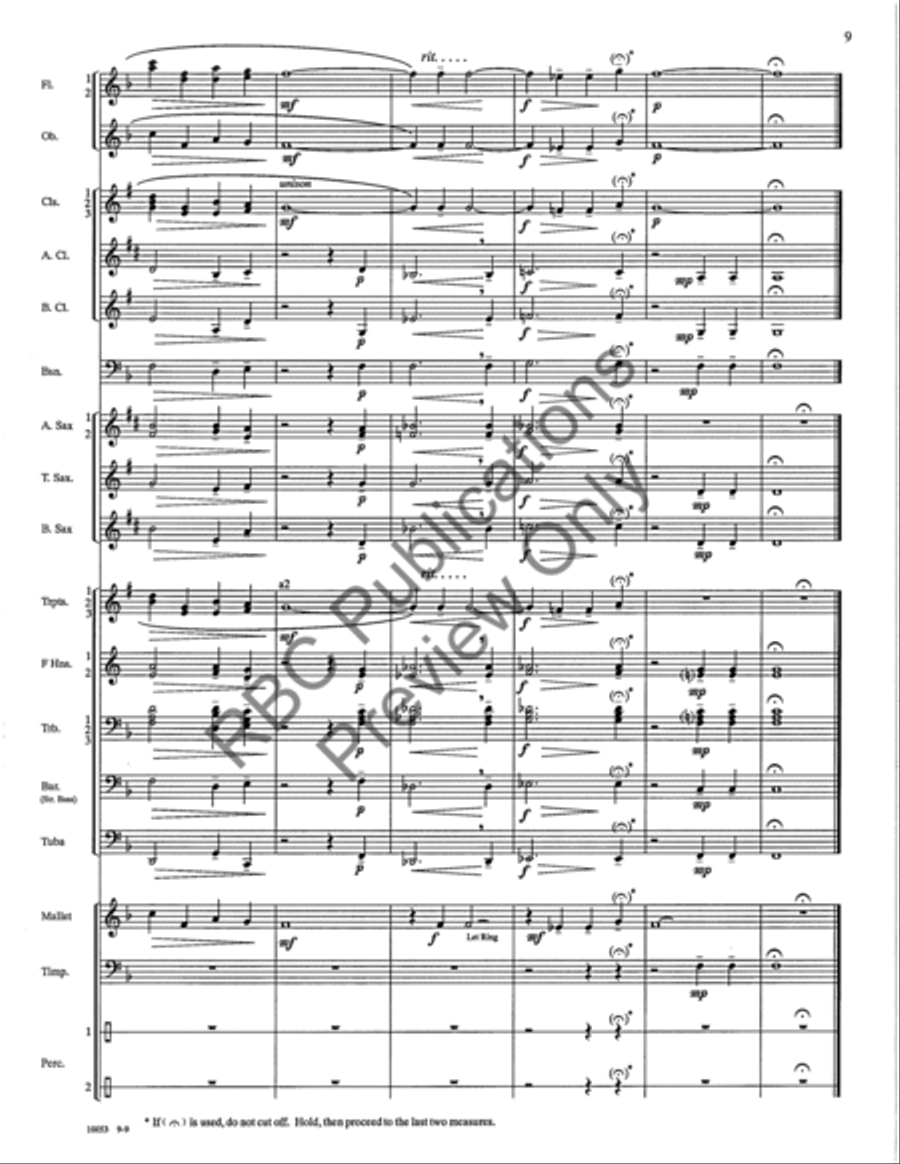 Lyrico For Winds Concert Band scores gallery preview page 12