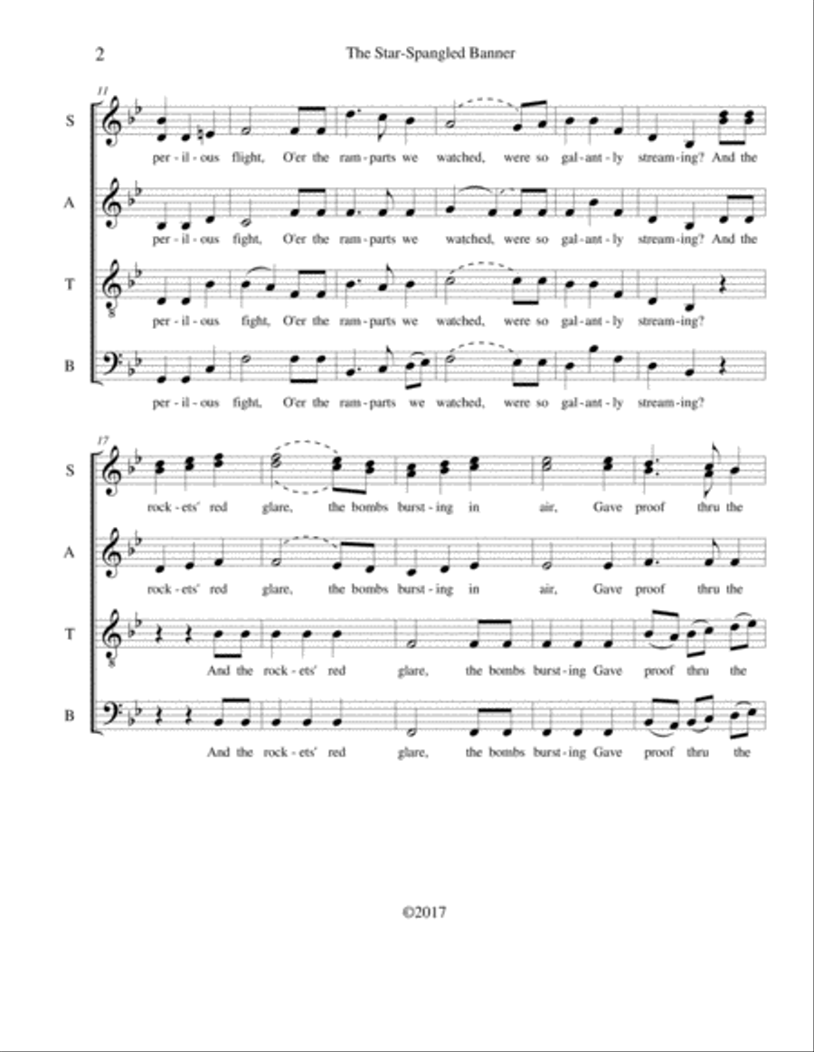 The Star-Spangled Banner Divisi scores gallery preview page 2
