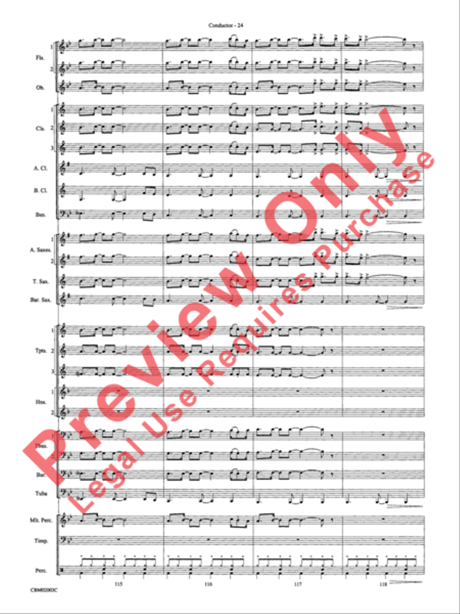 Mamma Mia! - Concert Band (Conductor's Score) Concert Band scores gallery preview page 27