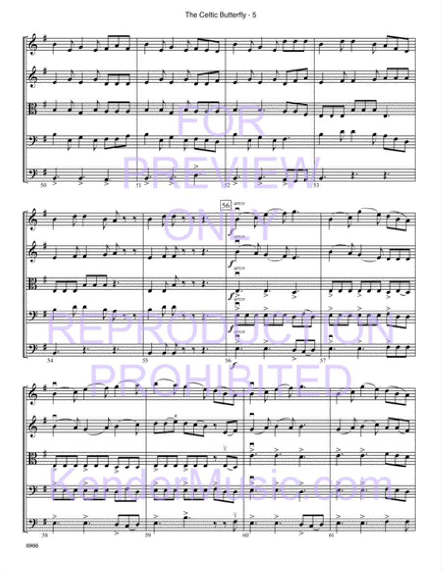 Celtic Butterfly, The (Junior Edition) (Full Score) String Orchestra scores gallery preview page 6