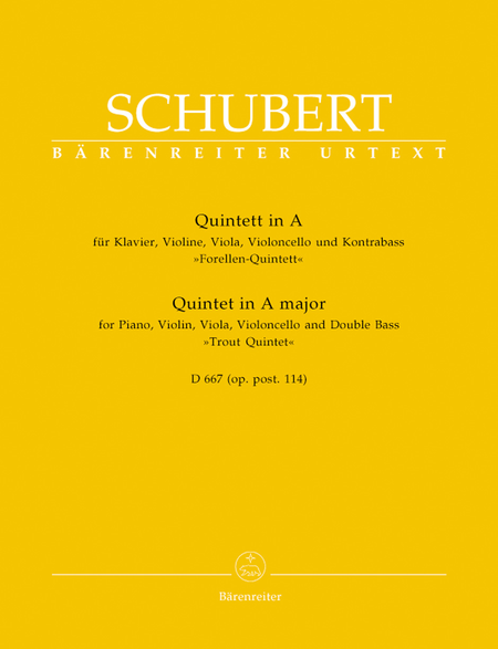Franz Schubert: Quintet in A major for Piano, Violin, Viola, Violoncello and Double Bass "Trout Quintet"
