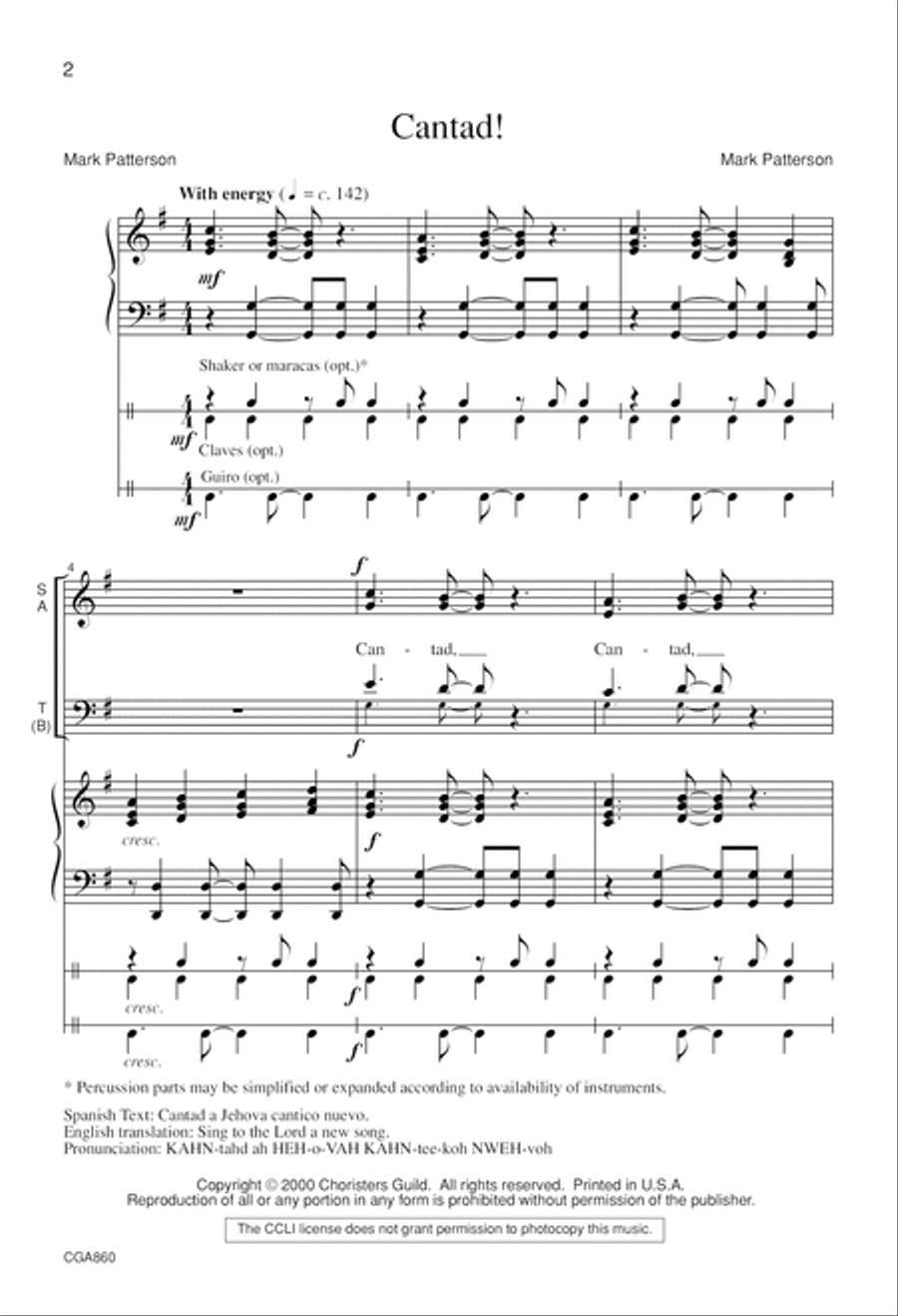 Cantad 4-Part scores gallery preview page 2