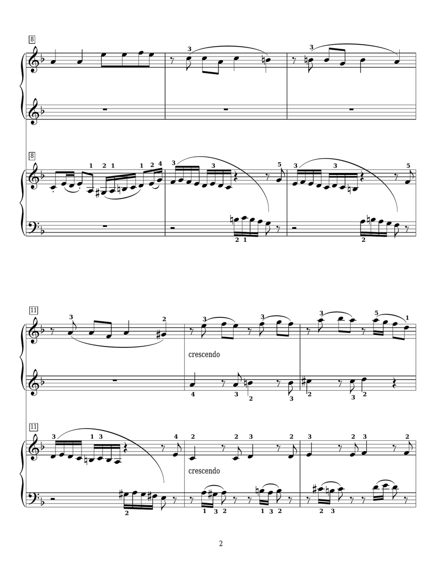 Lady Gaga Fugue Piano Duet scores gallery preview page 2