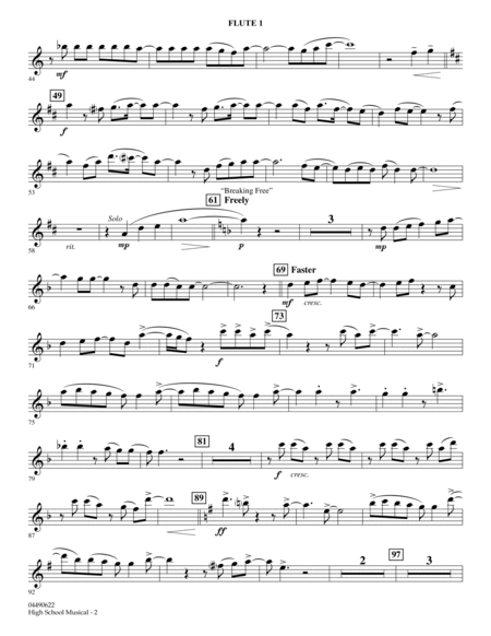 High School Musical - Flute 1