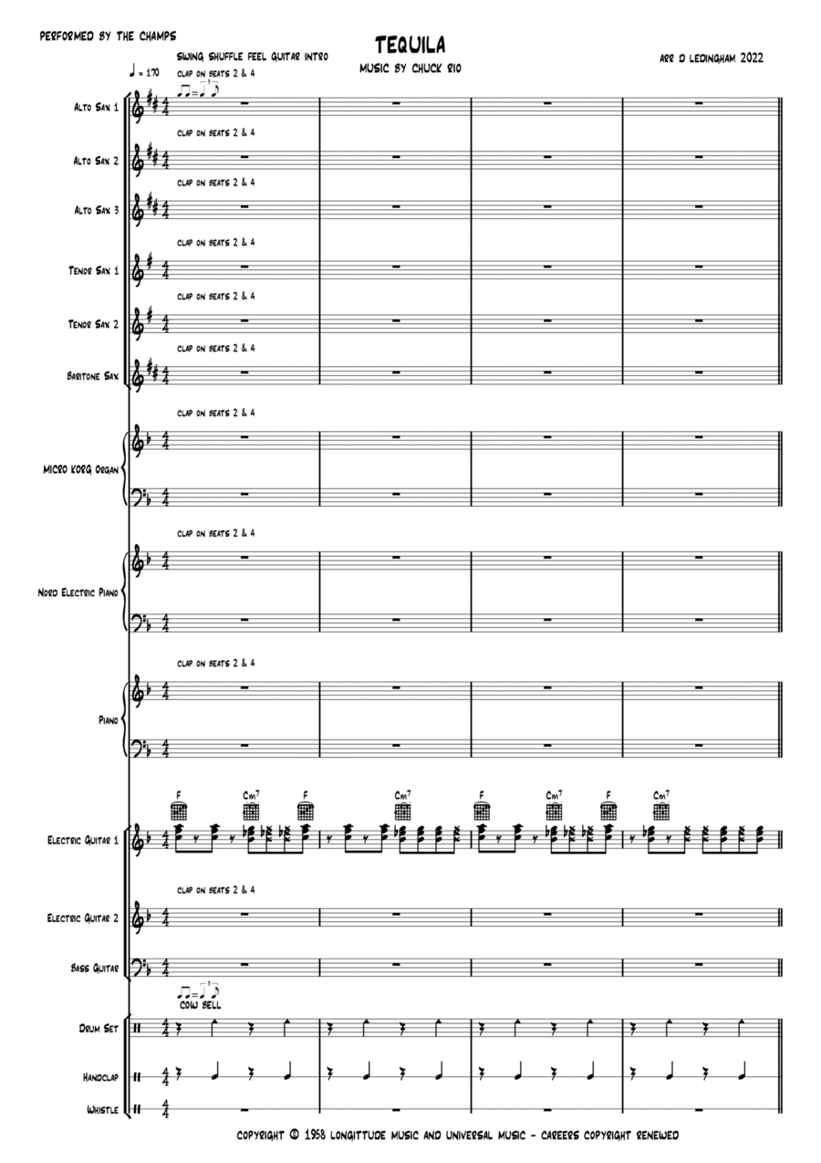 Tequila Jazz Ensemble scores gallery preview page 1
