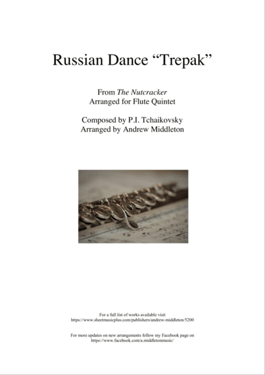 "Trepak" from The Nutcracker arranged for Flute Quintet image number null