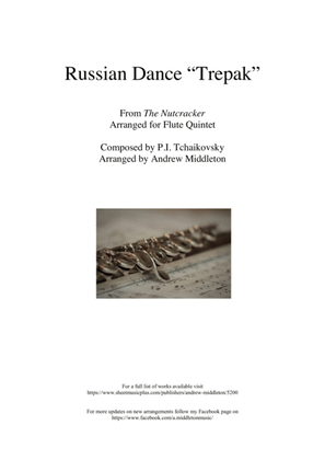 Book cover for "Trepak" from The Nutcracker arranged for Flute Quintet