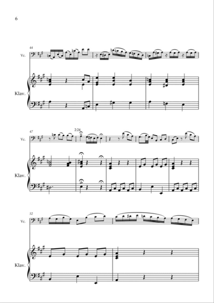 Devienne Sonata V Part 2 for Cello