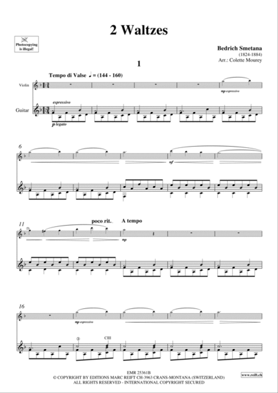 2 Waltzes 2 Waltzes Violin scores gallery preview page 4
