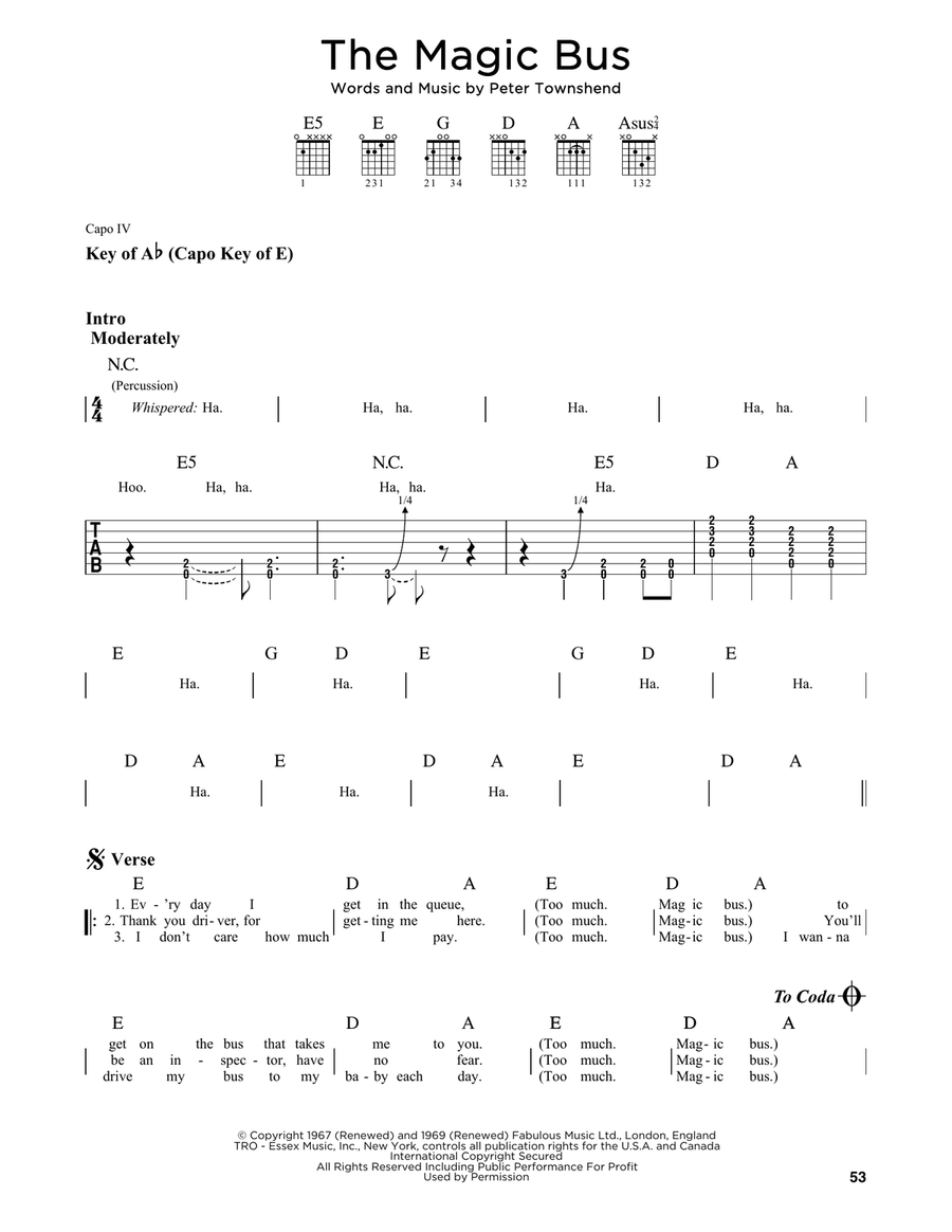 The Magic Bus Acoustic Guitar scores gallery preview page 1