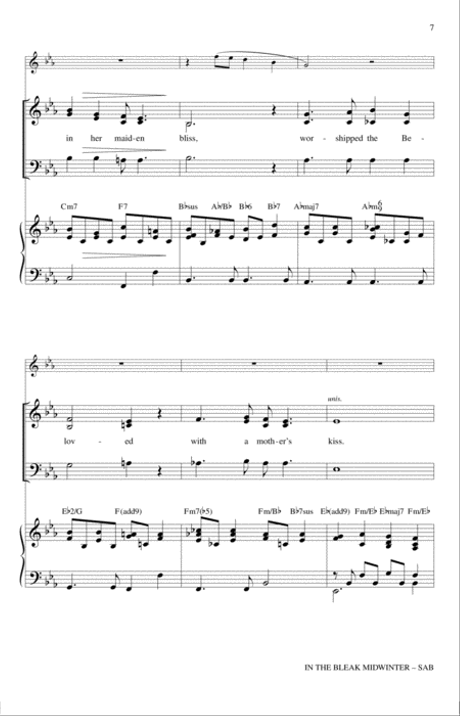 In The Bleak Midwinter 3-Part scores gallery preview page 6