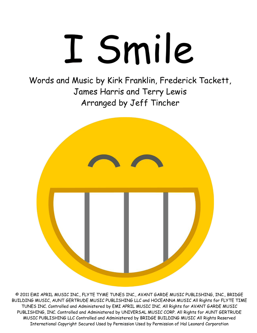 I Smile Piano, Vocal scores gallery preview page 1