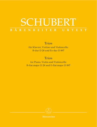 Book cover for Trios for Piano, Violin and Violoncello B flat major/E flat major, Op. post 148 D28/D897