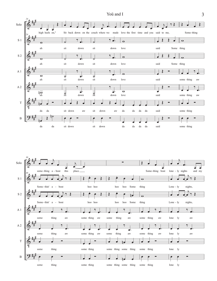 You And I You And I 4-Part scores gallery preview page 3