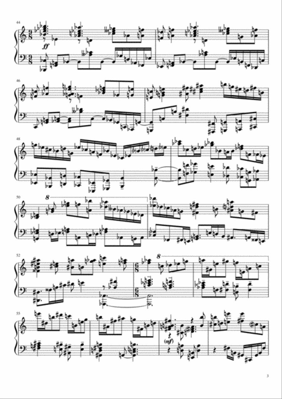 Sonate №2 (part I) Piano Solo scores gallery preview page 3