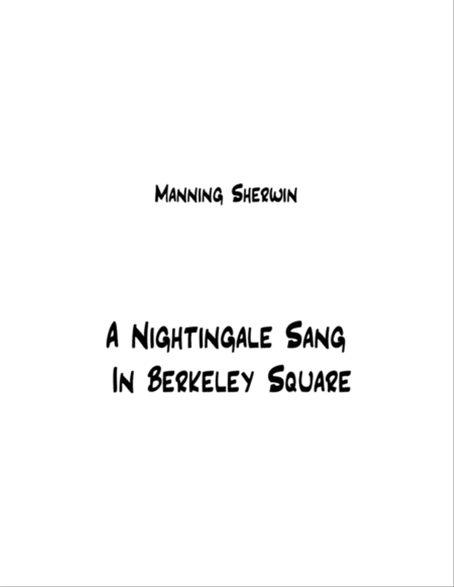 A Nightingale Sang In Berkeley Square Alto Saxophone scores gallery preview page 1