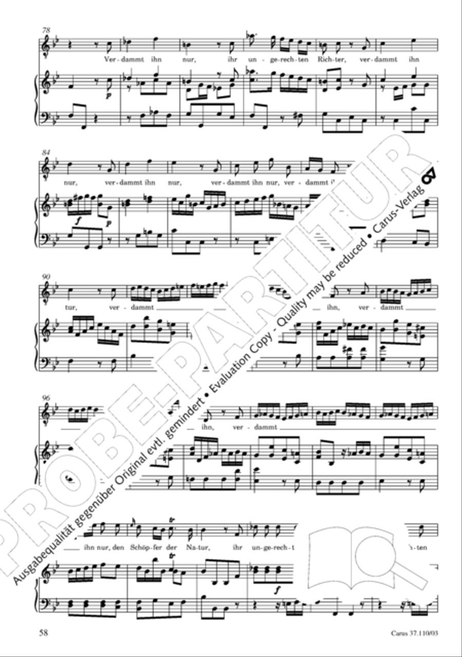 Markuspassion. Werkausgabe Reihe 1, Bd. 7 (Homilius) 4-Part scores gallery preview page 65