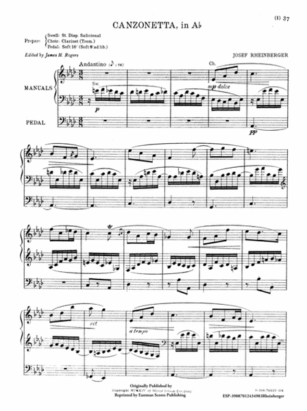 Canzonetta in Ab (Organ)