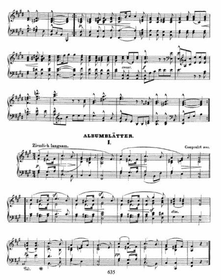 Schumann - Bunte Blätter (Early Morning Pictues) Op. 99
