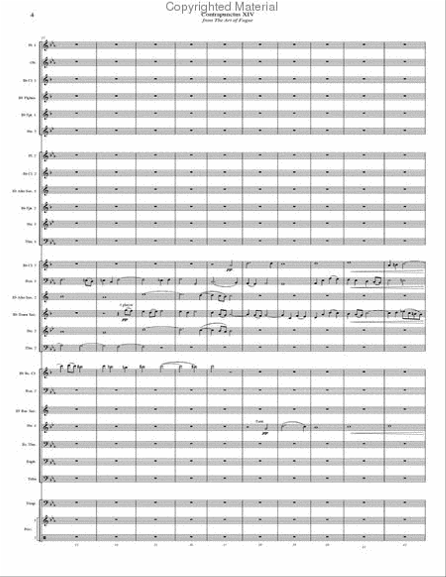 Contrapunctus 14 - STUDY SCORE ONLY Concert Band scores gallery preview page 7