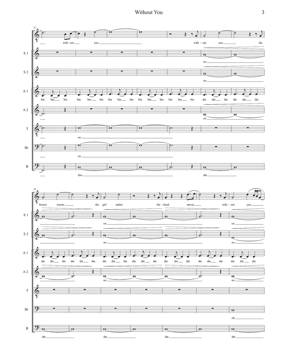 Without You Divisi scores gallery preview page 3