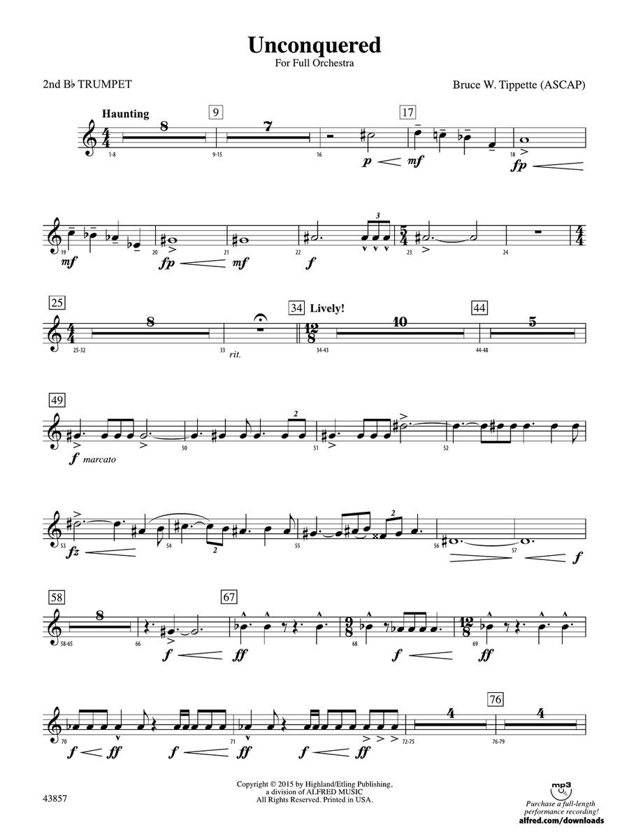 Unconquered: 2nd B-flat Trumpet