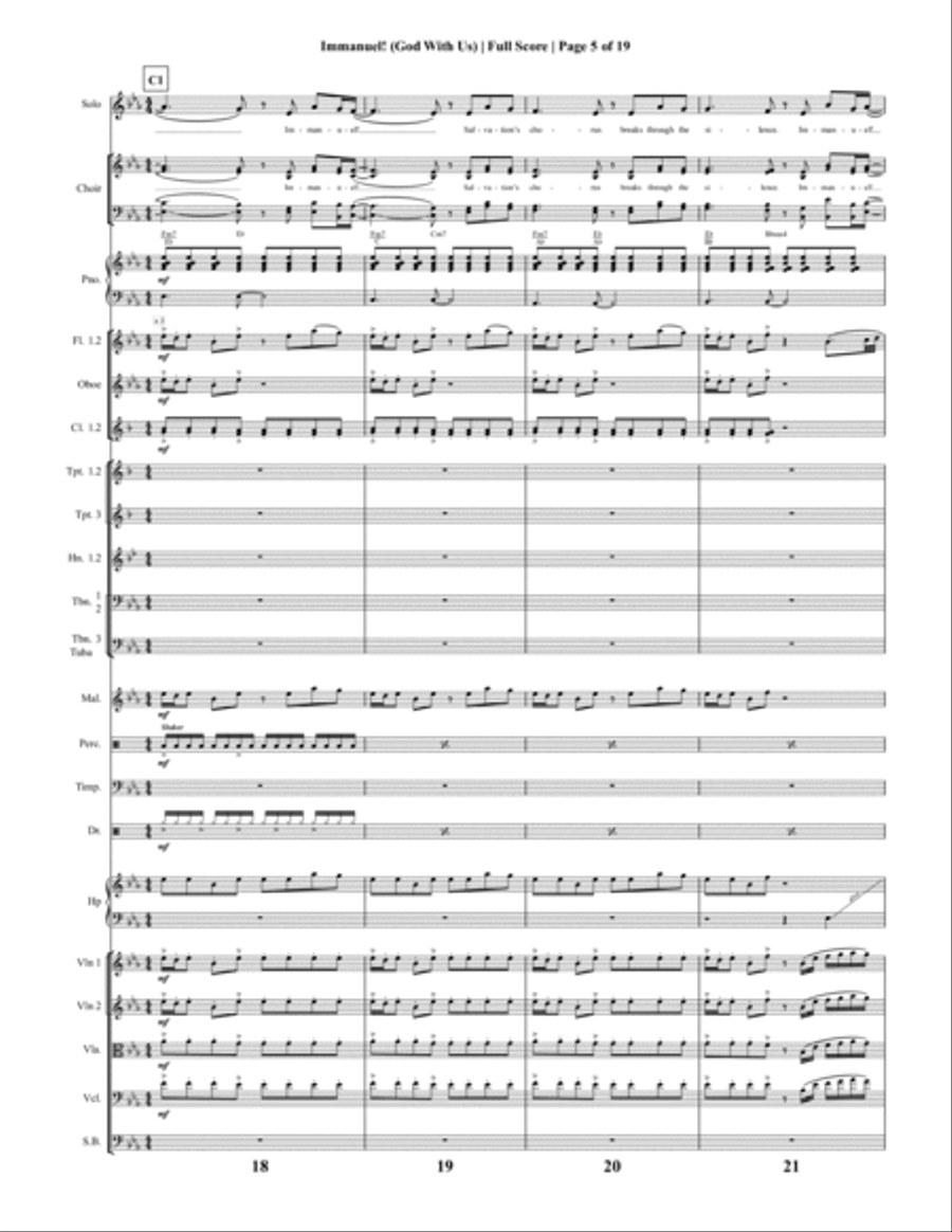 Immanuel! (God With Us) - Anthem - Full Orchestration Full Orchestra scores gallery preview page 5