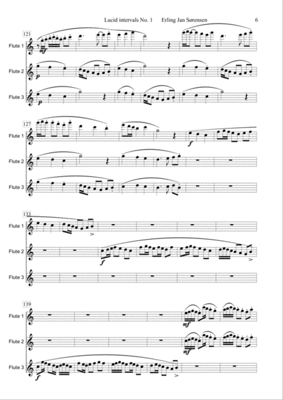 Lucid intervals 1-4 Woodwind Trio scores gallery preview page 6