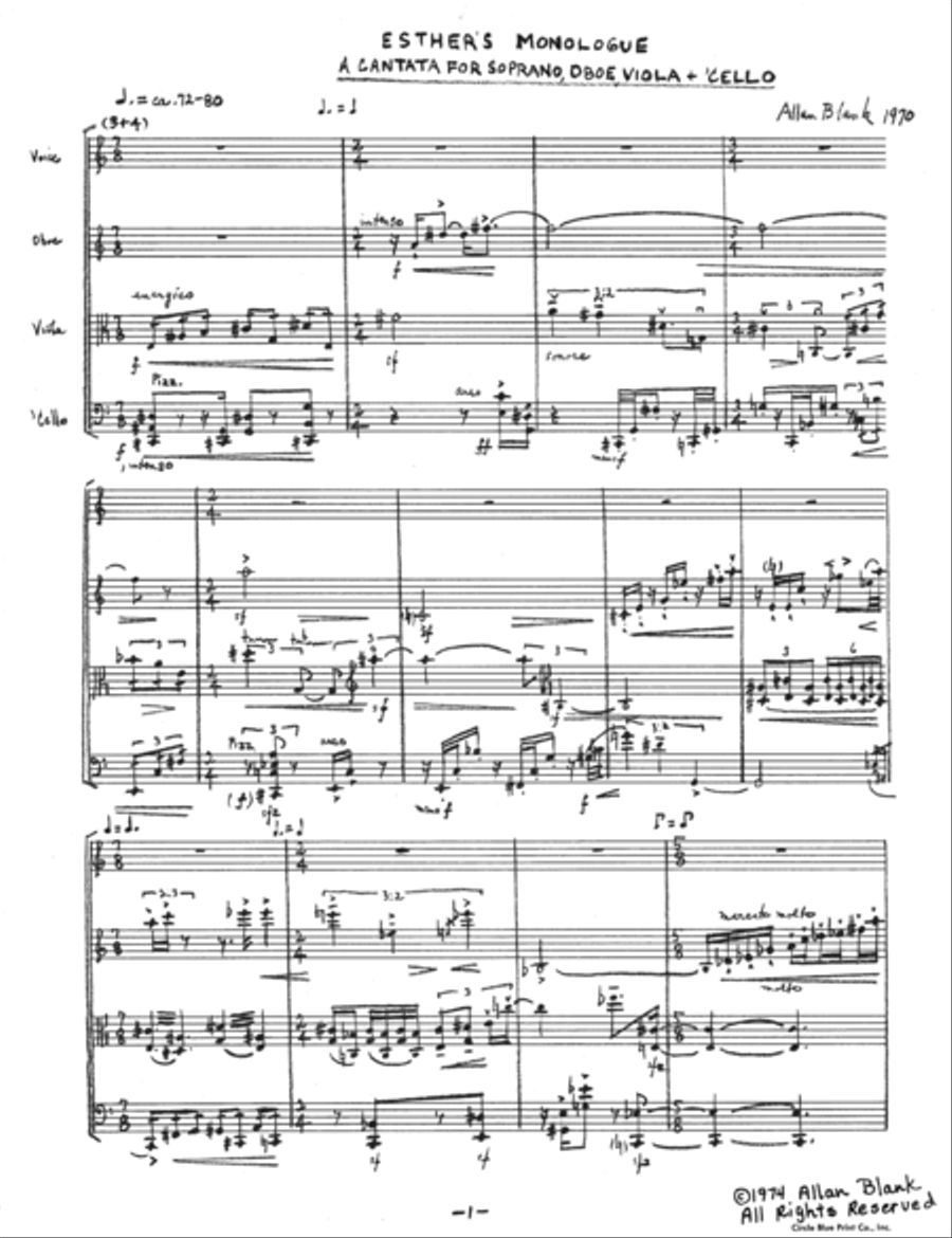 [Blank] Esther's Monologue Small Ensemble scores gallery preview page 4
