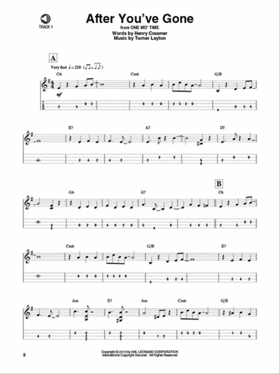 Gypsy Swing Guitar Tablature scores gallery preview page 3