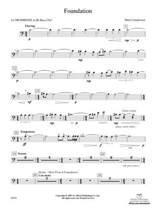 Foundation: (wp) 1st B-flat Trombone B.C.