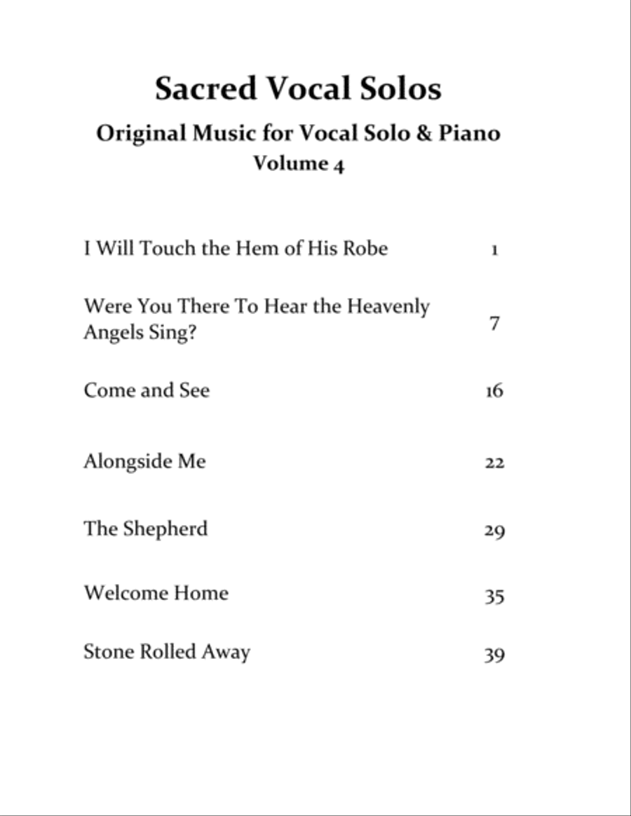 Sacred Vocal Solos for soprano or tenor solo with piano accompaniment - Volume 4 Tenor Voice scores gallery preview page 3