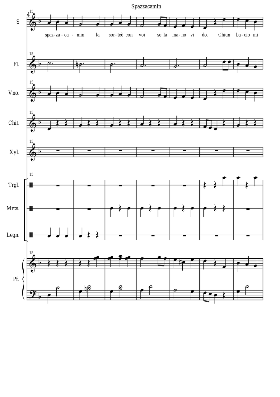 Cam caminì Spazzacamin Unison Choir scores gallery preview page 4