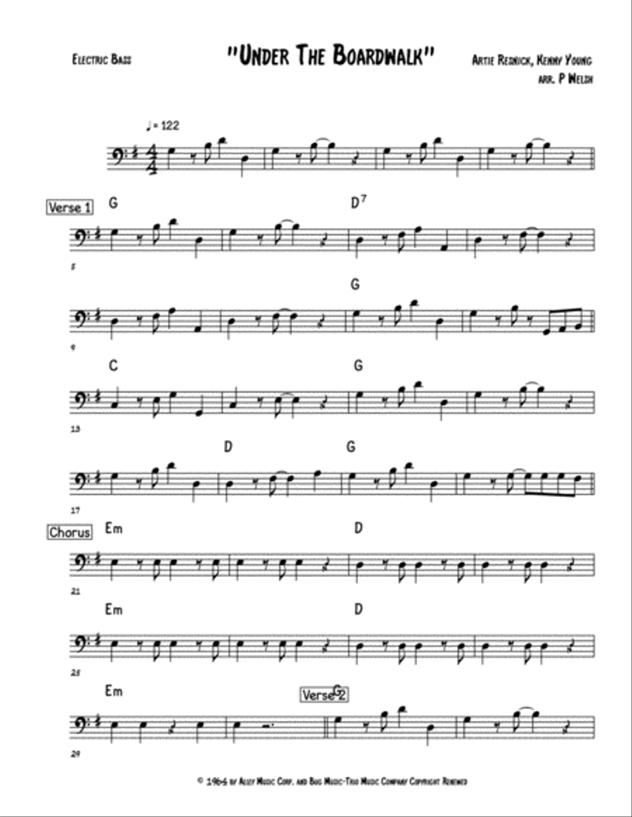 Under The Boardwalk Small Ensemble scores gallery preview page 1