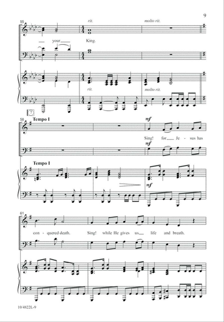 He Is Alive Forevermore 4-Part scores gallery preview page 9