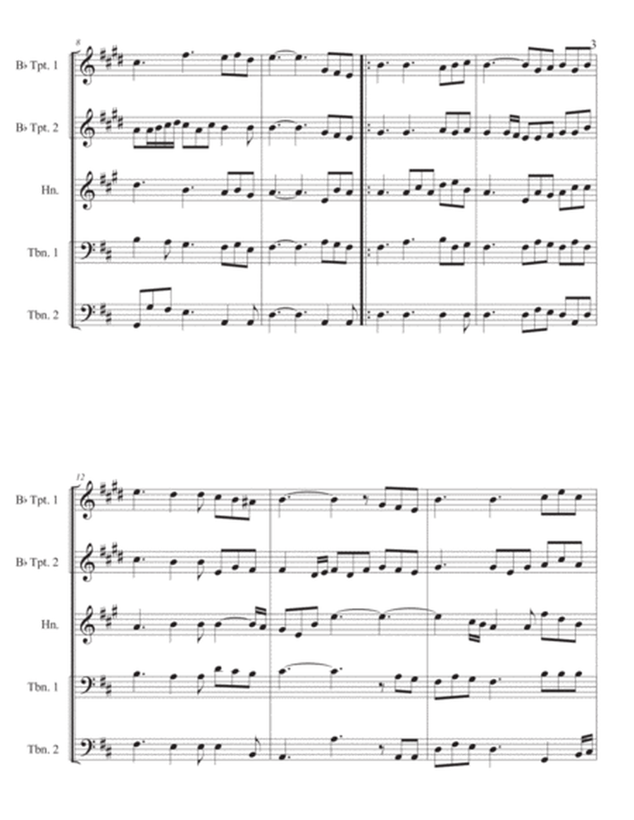 Blessed Assurance Hymn. Brass Quintet image number null
