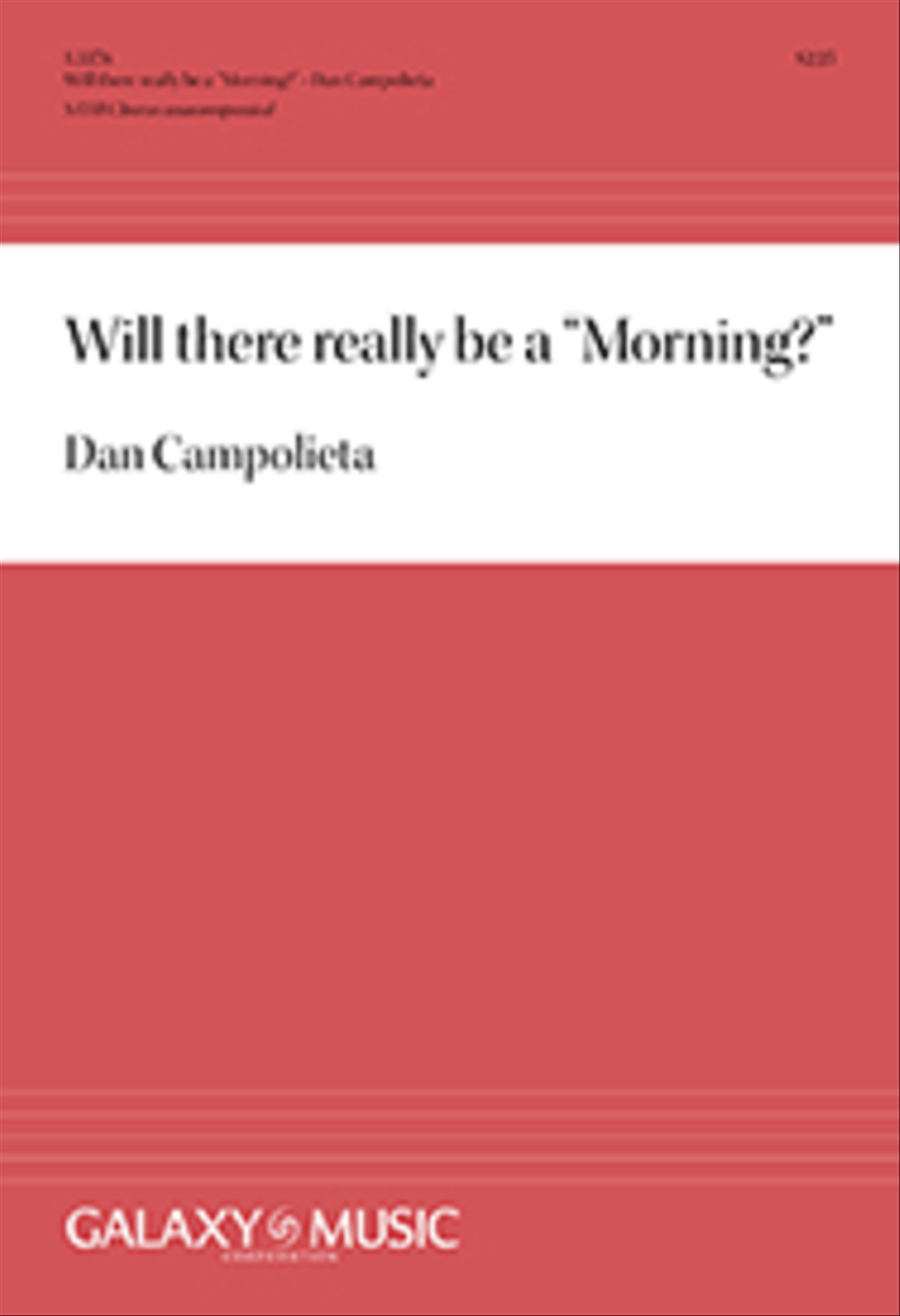 Book cover for Will there really be a "Morning?"